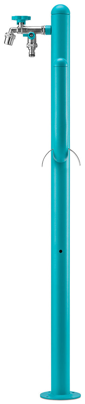 Fontana a Colonna Rubinetto Doppio in Ottone e Porta Tubo Arizona Belfer 42/ARZ Turchese