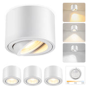 ZMH Faretto da soffitto LED dimmerabili bianchi ultra piatti orientabili 30 gradi 4W rotondi confezione 4 pezzi