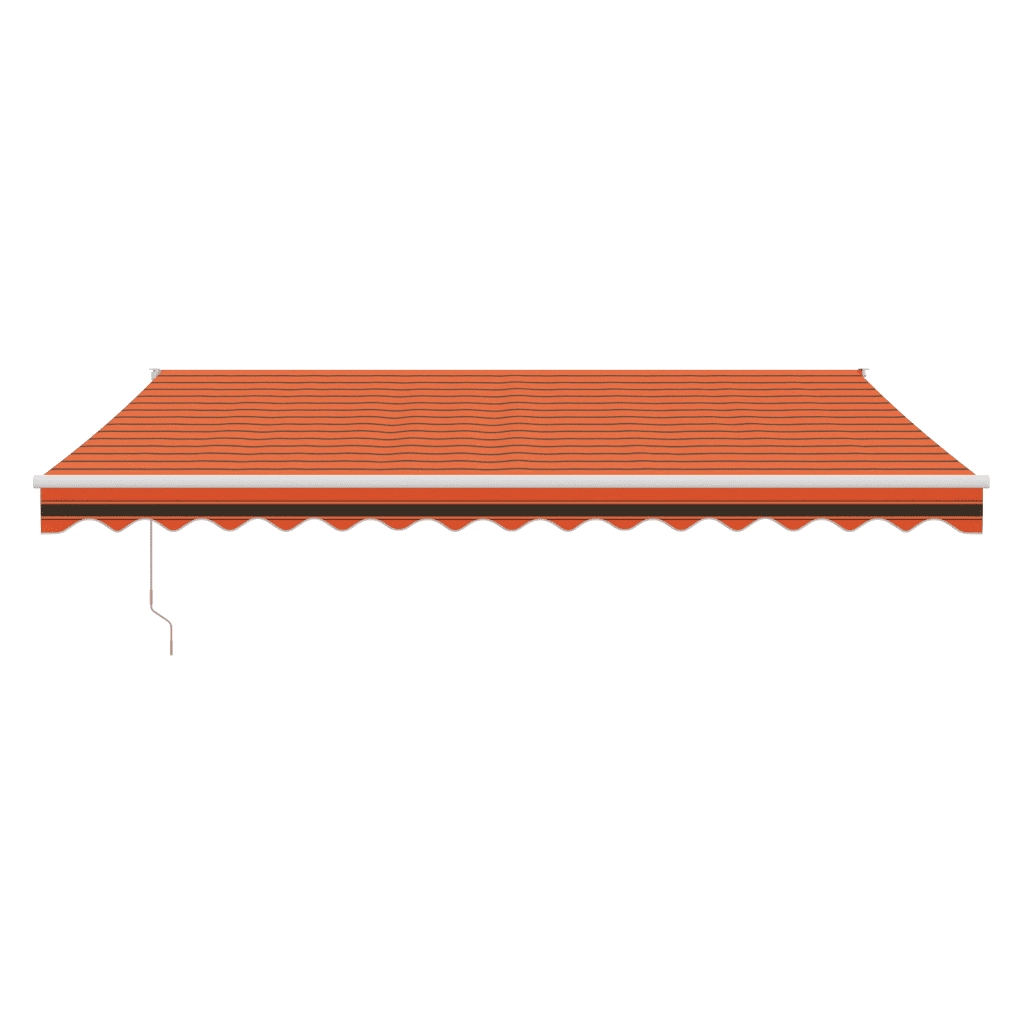 Tenda Sole Retrattile Arancione Marrone 4x3m Tessuto Alluminio 3154443