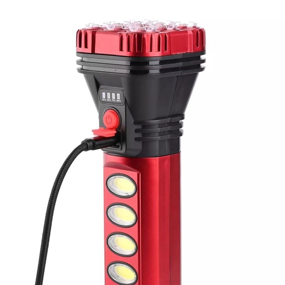 LAMPADA TORCIA PORTATILE LED RICARICABILE CON PANNELLO SOLARE 18W HB-707-1