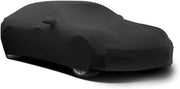Autoafdekking indoor stretchstof stofbescherming elastische afdekking per auto in garage ombilico auto esposizione fino a 46 m-49 m nero