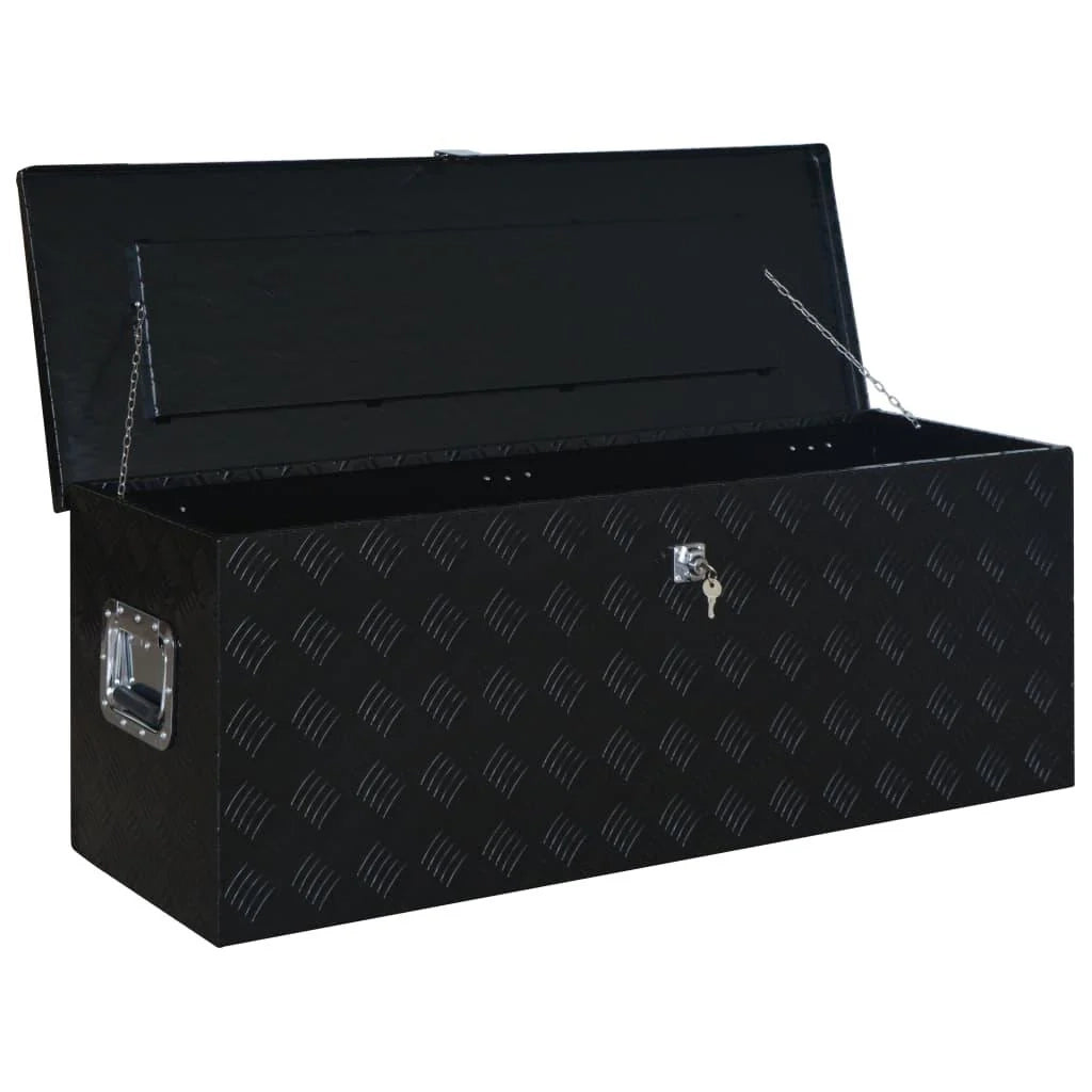 Scatola in alluminio 108,5 x 37 x 40 cm nera 02_0003196