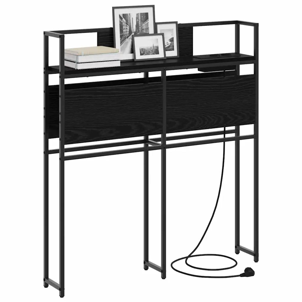 vidaXL Testata contenitore Rovere nero 75 cm Legno multistrato