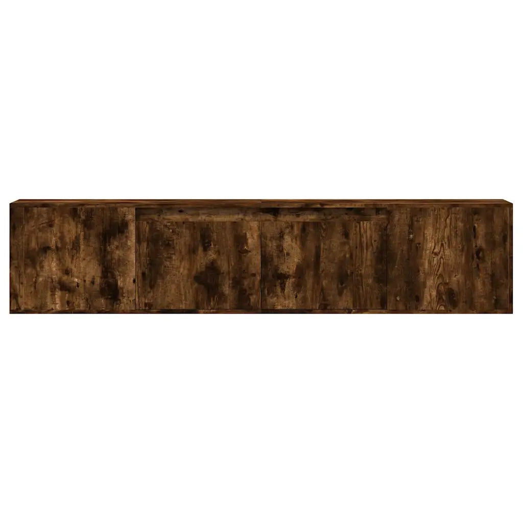 vidaXL Mobile TV a Parete con LED Rovere Fumo 180x31x39,5 cm