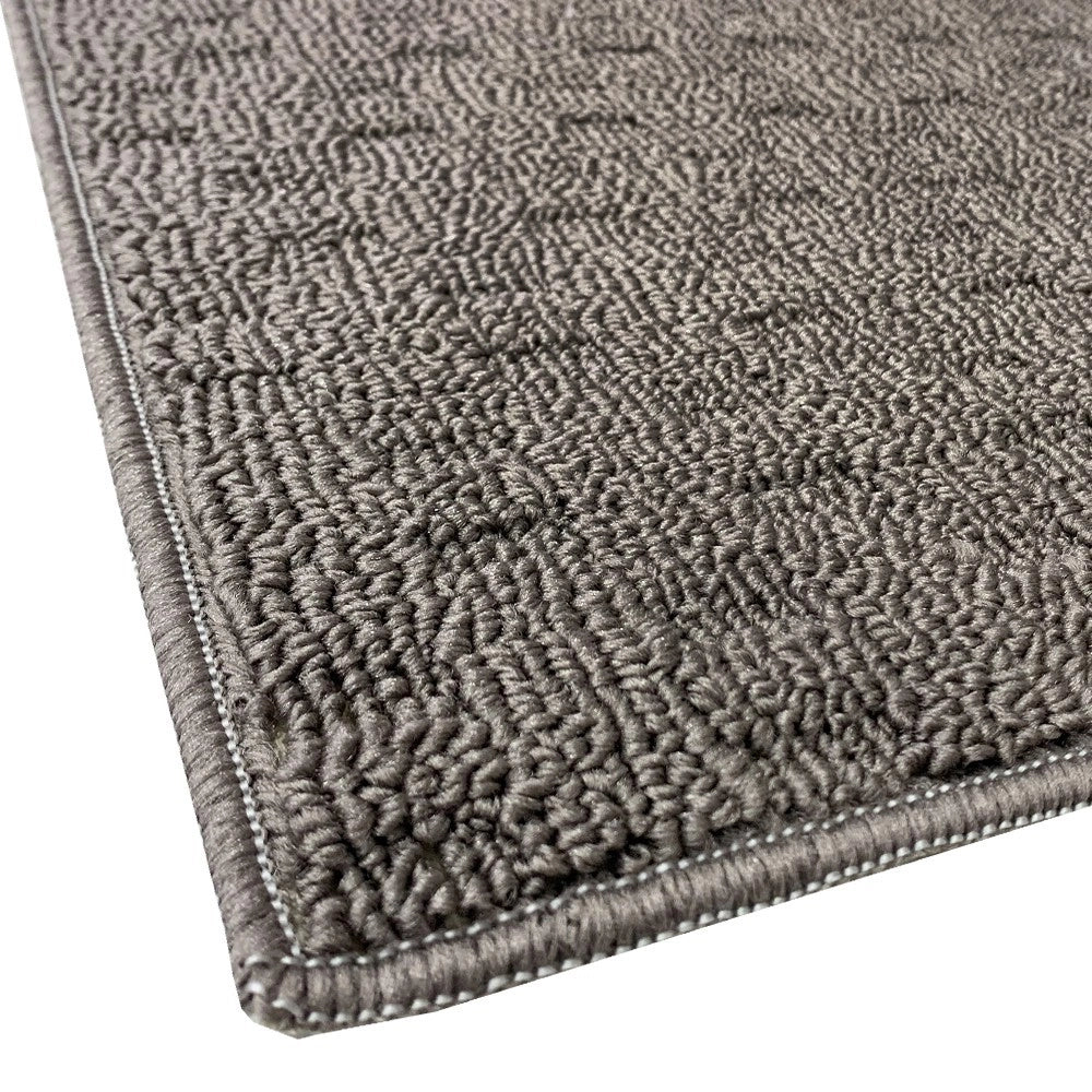 Tappeto Bagno Morbido Assorbente Antiscivolo 3D Intrecciato Lavabile Set 3 Pezzi Marrone