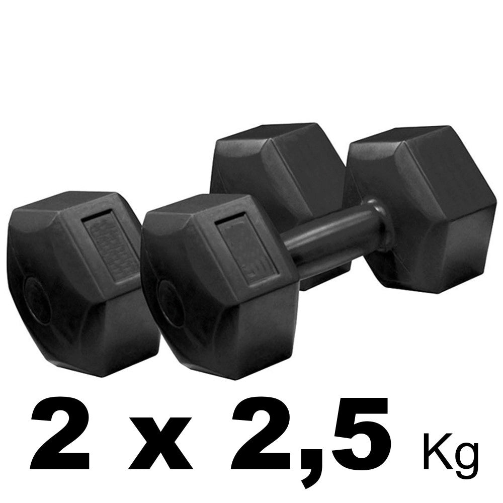 Trade Shop - Coppia Di Manubri In Vinile Da 2,5kg Ognuno Manubri Pesi Palestra Fitness Sport -