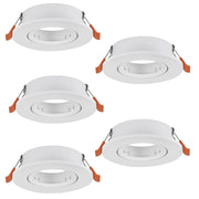 Faretto Incasso Moderno Barranco Gu10 Plastiche Bianche 5 Luci Gu10 Ip20