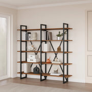 Biblioteca Colli, Libreria 5 Ripiani, 155x34x180h cm Marrone Noce
