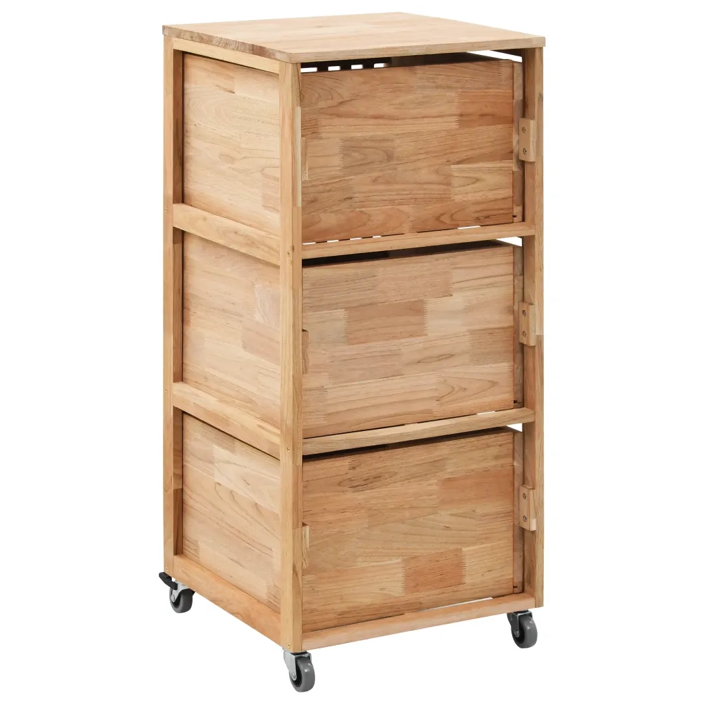 Mobiletto da Bagno 41x41x91 cm in Legno Massello di Noce 247601