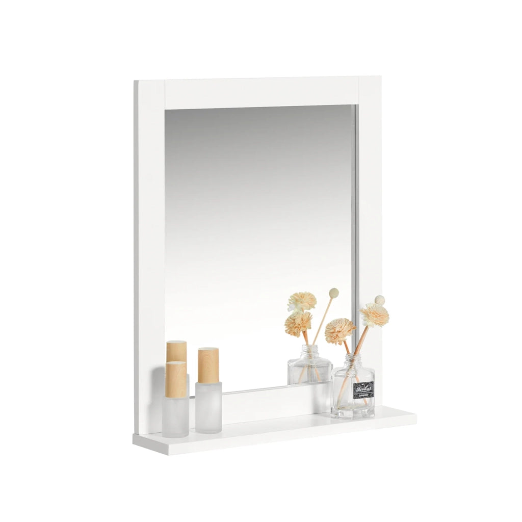 Specchio Bagno Specchio Da Parete Mensola Bagno Bianco A Muro Bianco FRG129-W