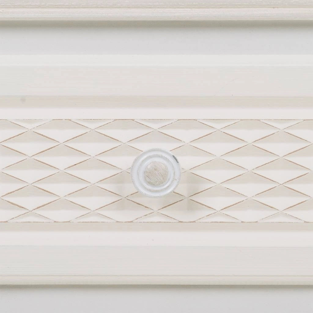 Comodino in legno bianco 41x33,5x68