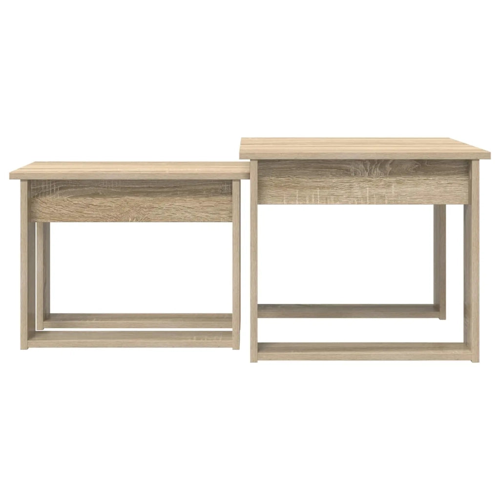 Set di Tavolini da Caffè 2 pcs Rovere Sonoma Legno multistrato 8000126