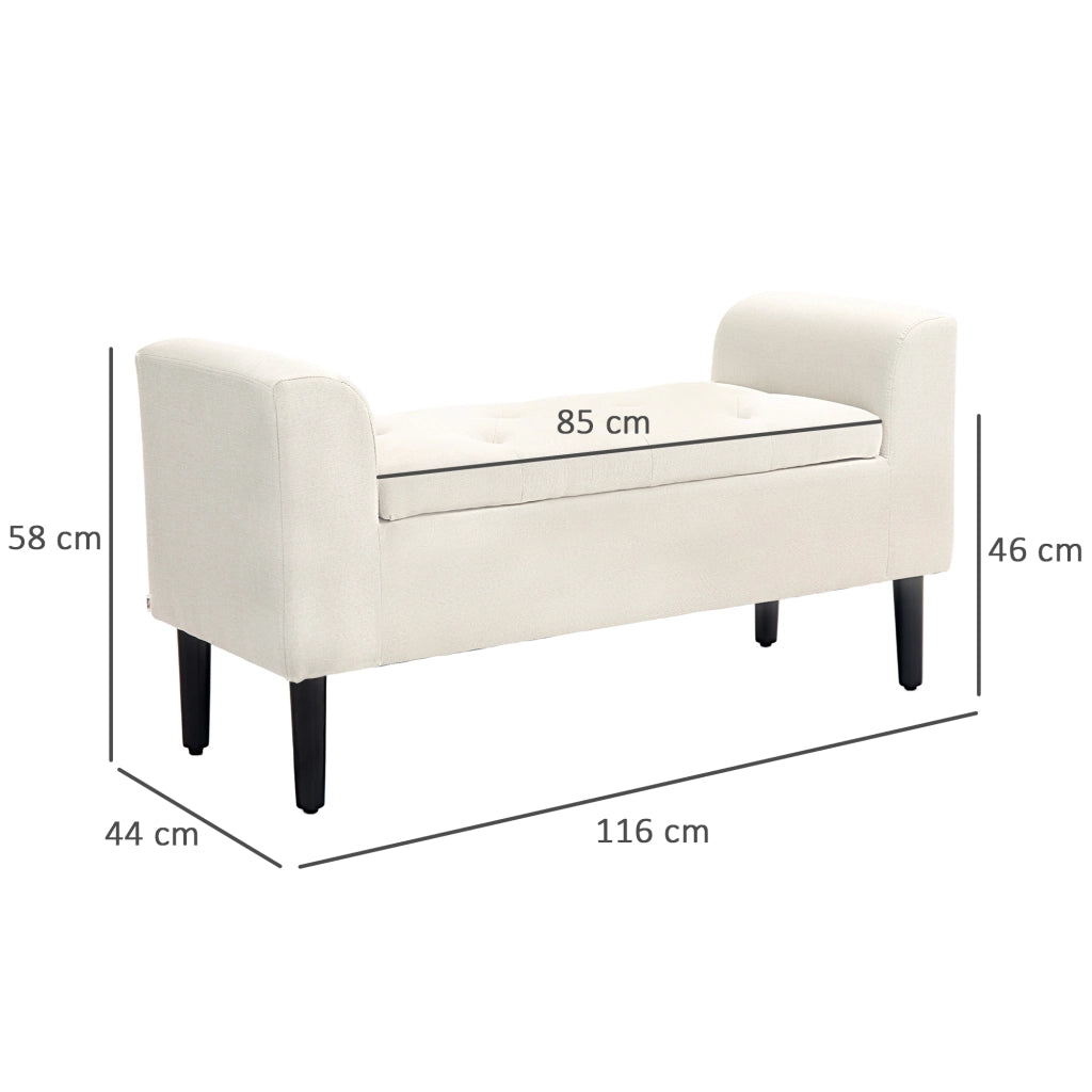 Divano a due posti contenitore con braccioli ¨C zephmum ¨C beige