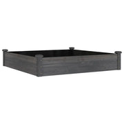 Fioriera | Cassetta per fiori | Vaso Giardino con Fodera Grigia 120x120x25cm Massello Abete