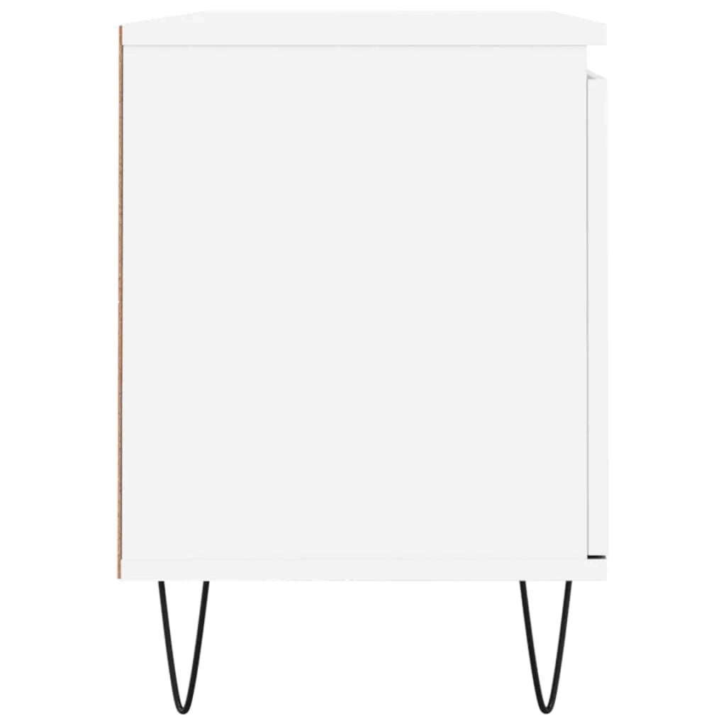 Mobile TV multimediale mensola TV credenza mobile TV sala da pranzo soggiorno camera da letto 104 x 35 x 50 cm legno ingegnerizzato bianco 02_0025656