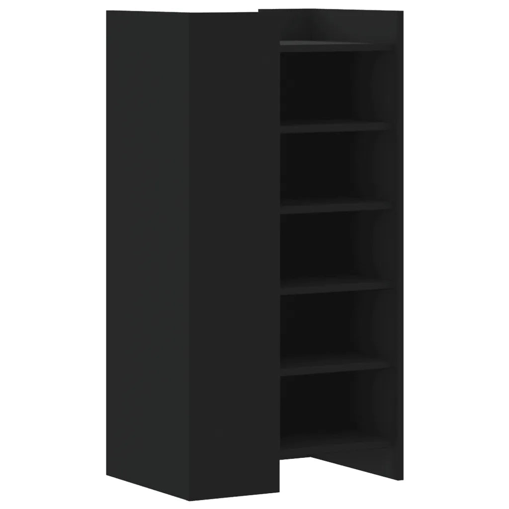 vidaXL Scarpiera Nera 52x37,5x100 cm in Legno Multistrato
