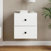 Mobiletto da notte a muro con cassetto Bianco 34,5 x 33 x 40 cm 899145