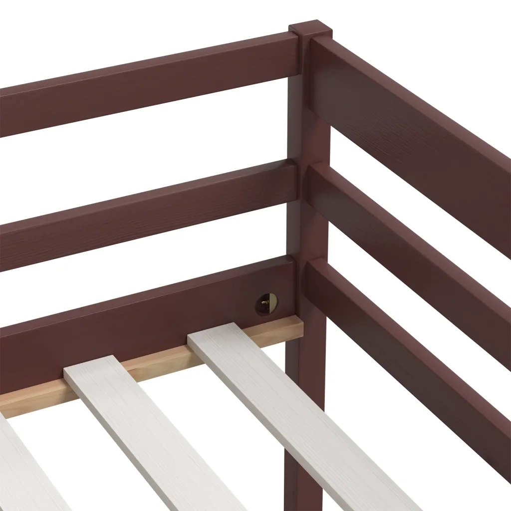 Letto singolo | Letto per adulti | Giroletto senza Materasso Marrone Scuro 90x200 cm Legno Pino