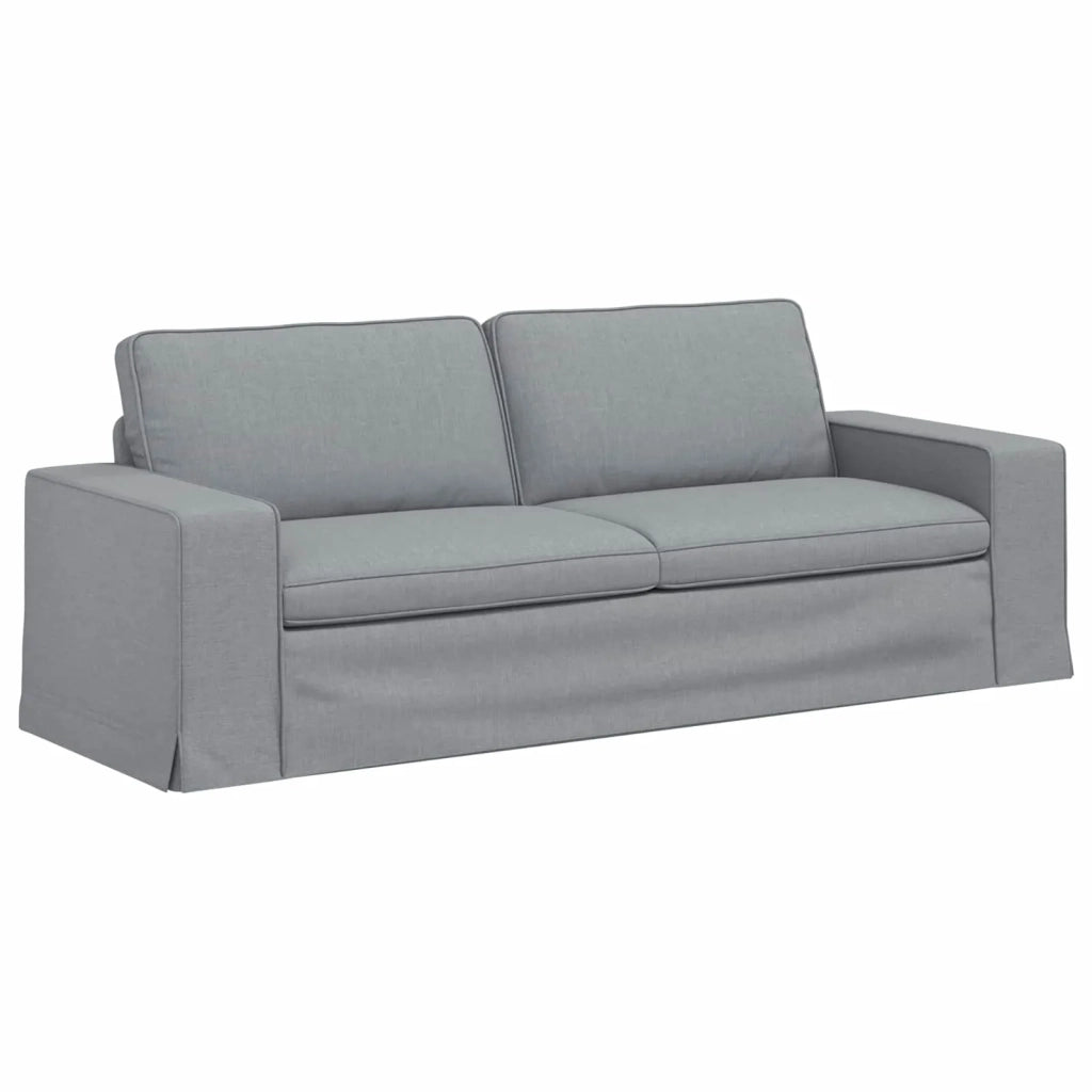 Set di divani 2 pcs Grigio chiaro 222 x 80 x 82 cm Tessuto