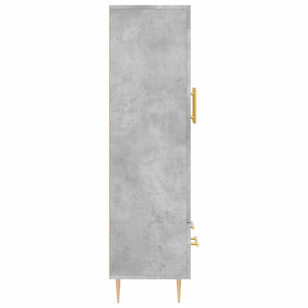 Credenza-Buffet-Armadio da cucina Grigio Cemento 69,5x31x115 cm in Legno Multistrato 109171