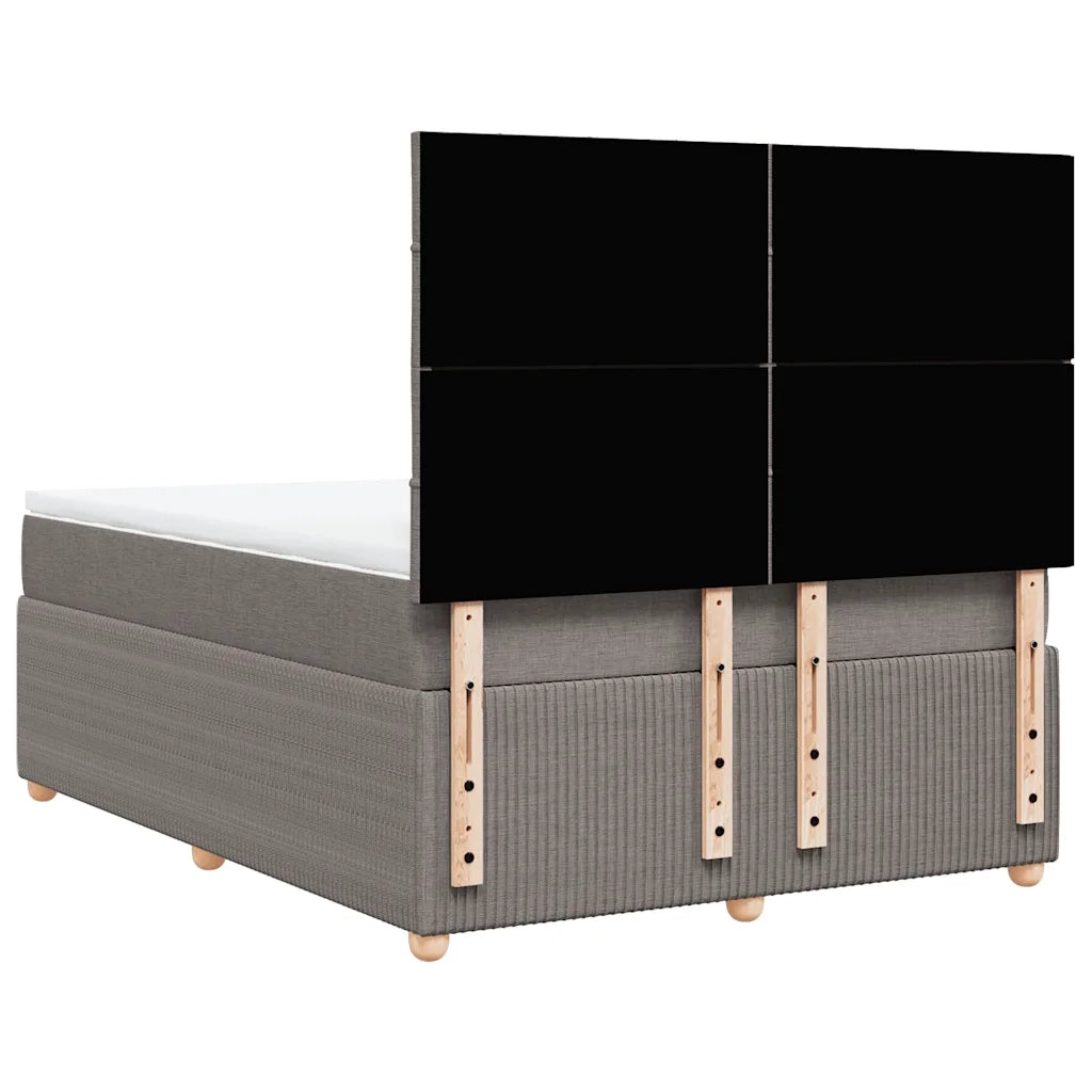 Giroletto a Molle con Materasso Tortora 160x200 cm in Tessuto 3294411