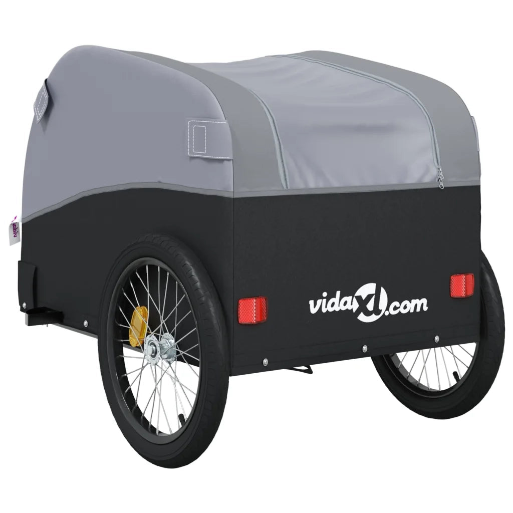 Rimorchio da Bici Nero e Grigio 45 kg in Ferro CFW9543251