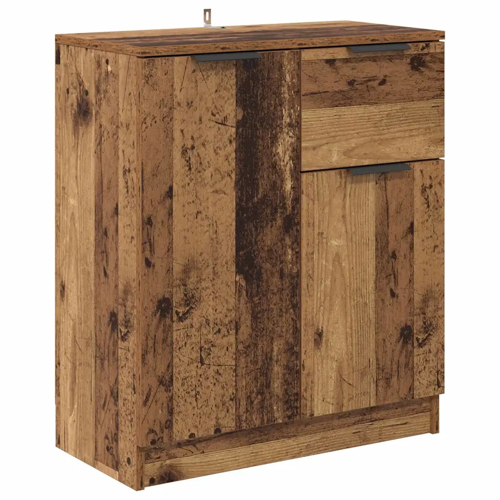 Credenza | Sideboards con cassetto 2 pcs Legno vecchio 60 x 30 x 70 cm
