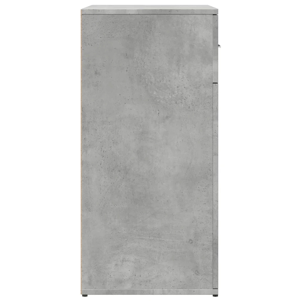 Credenze 2 pz | Madia | Buffet da pranzo | Armadio da pranzo Grigio Cemento 79x38x80 cm in Legno Multistrato