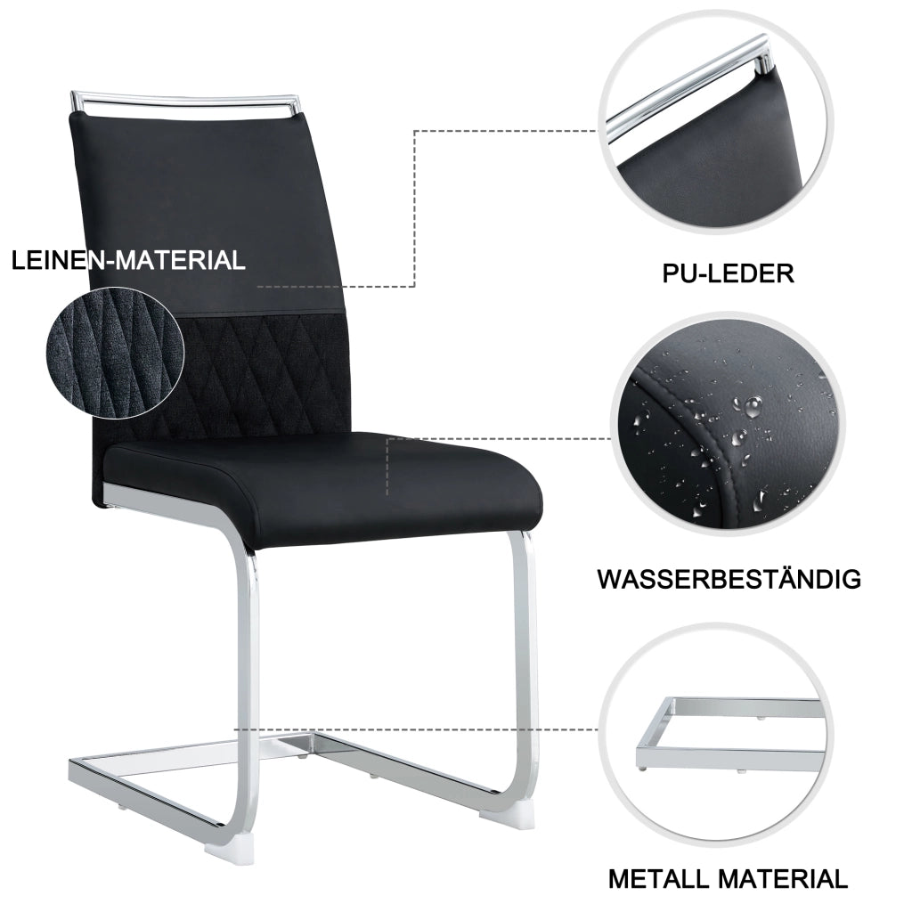 SEDIA Ergonomica Nero in Metallo
