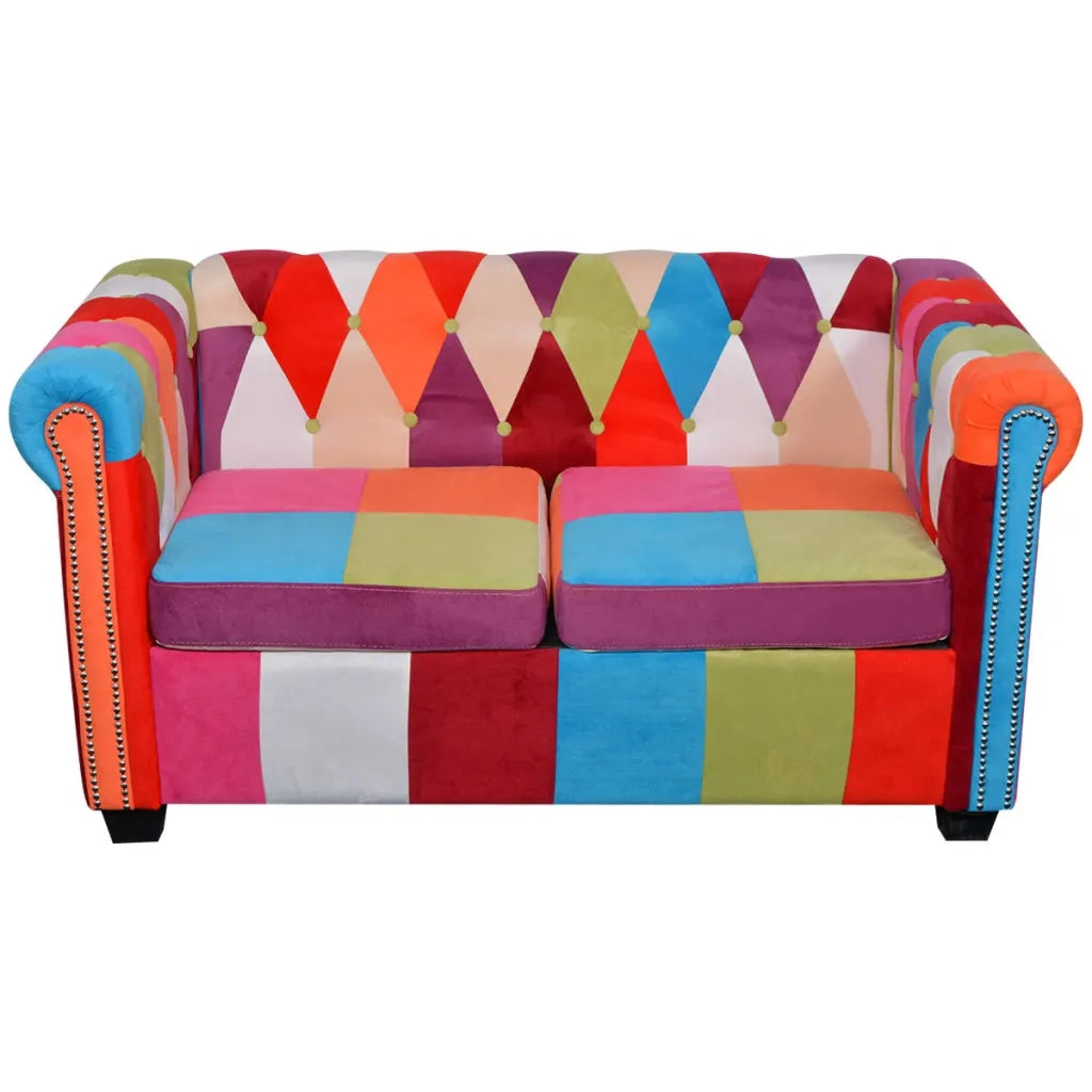 Chesterfield Divano a 2 Posti in Tessuto cod mxl 25297