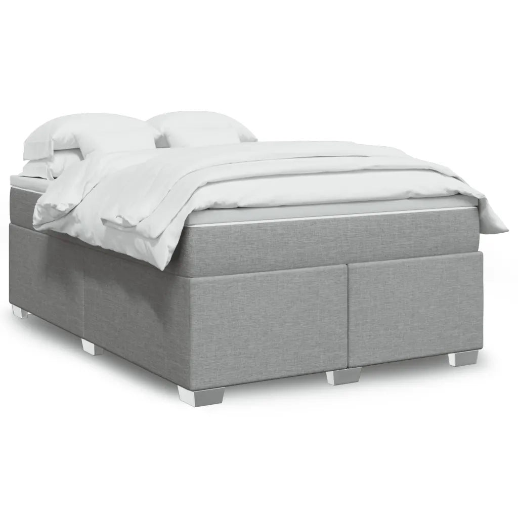 Giroletto a Molle con Materasso Grigio Chiaro160x200 cm Tessuto 3285144