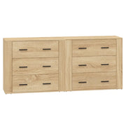 Credenze 2 pz | Madia | Buffet da pranzo | Armadio da pranzo Rovere Sonoma in Legno Multistrato
