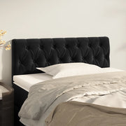 Testiera-Testata-Testiera Decorativa Nera 90 x 7 x 78/88 cm in Velluto