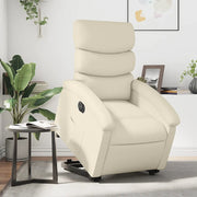 Poltrona Alzapersona Reclinabile Crema in Similpelle 3204055