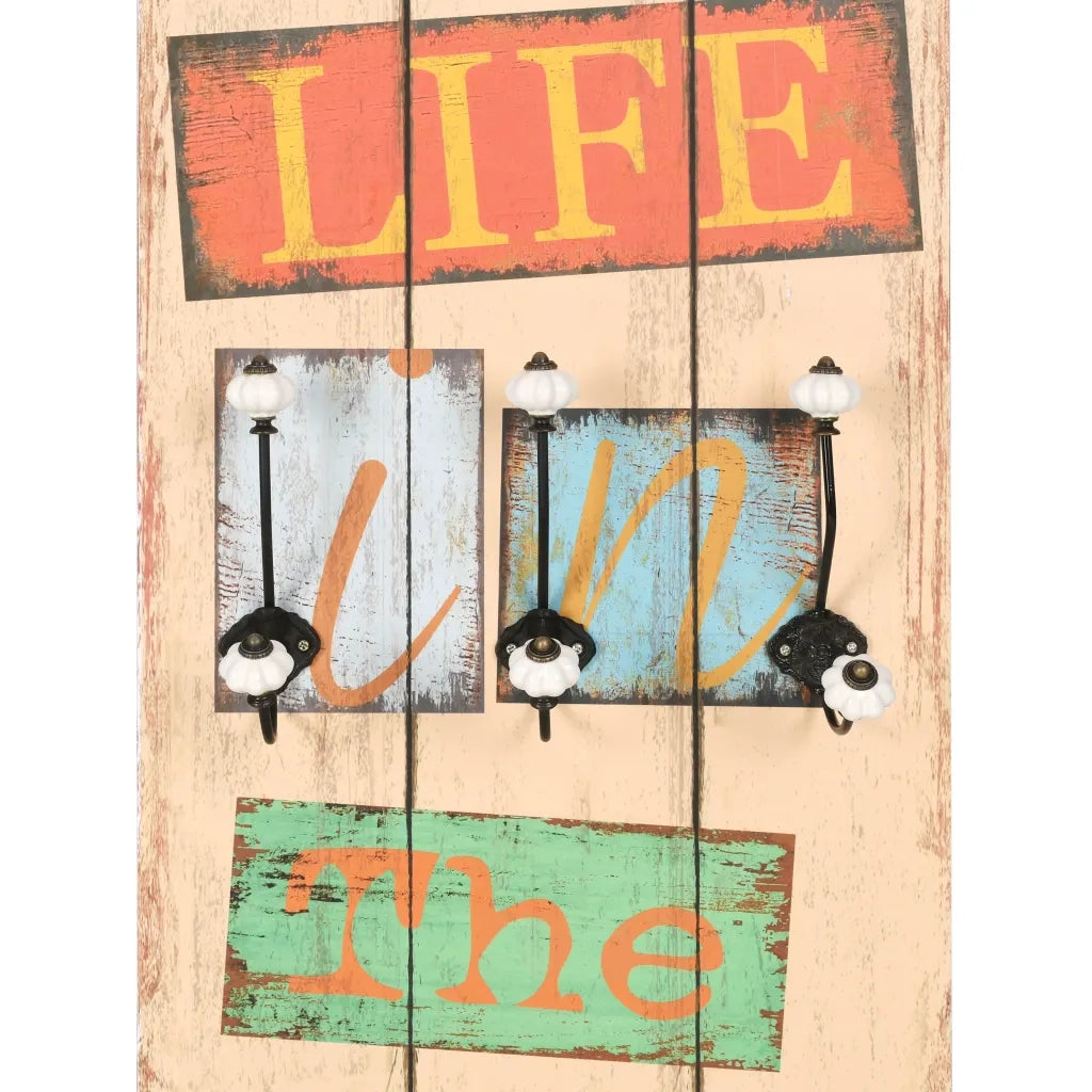 Appendiabiti da Parete con 6 Ganci LIVE LIFE 120x40 cm 245849
