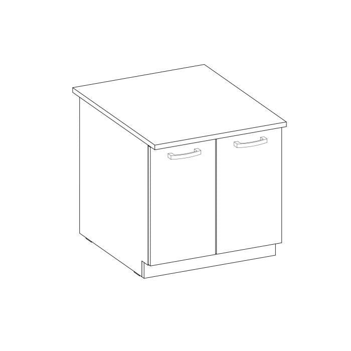 LASSEN Base cucina sottolavello L 80 cm - Decoro rovere chiaro Sonoma