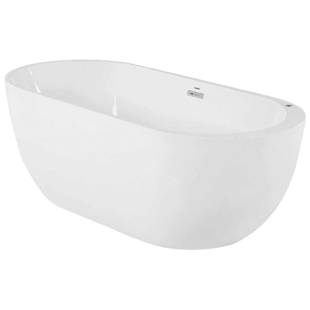 Vasca Idromassaggio Freestanding Bianco Sanitario Acrilico Illuminato a LED Ovale Singola 170 x 80 cm