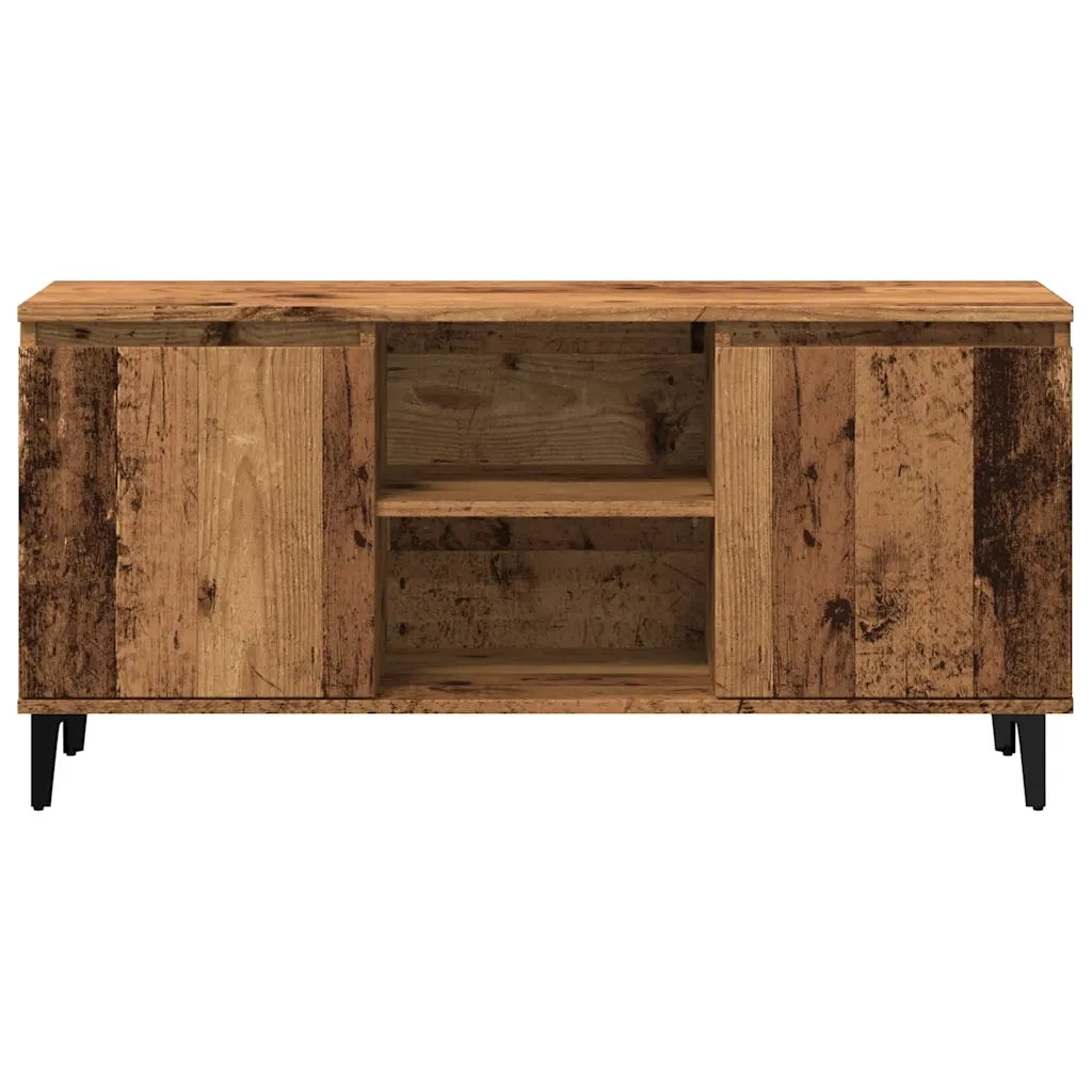 Mobile Porta TV Legno Antico 102x35x50 cm in Legno Multistrato 856430