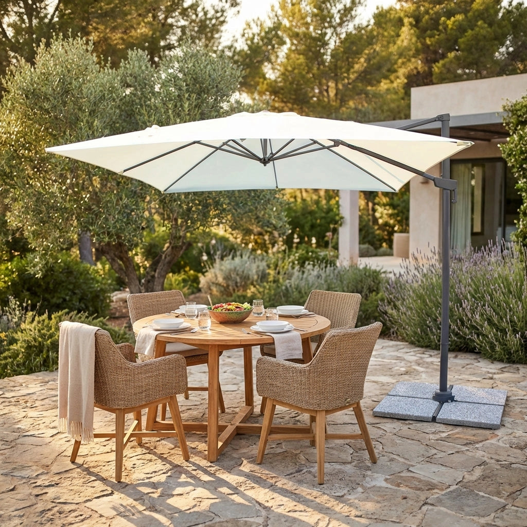 Ombrellone da Giardino decentrato 3x3 in alluminio - PIAVE