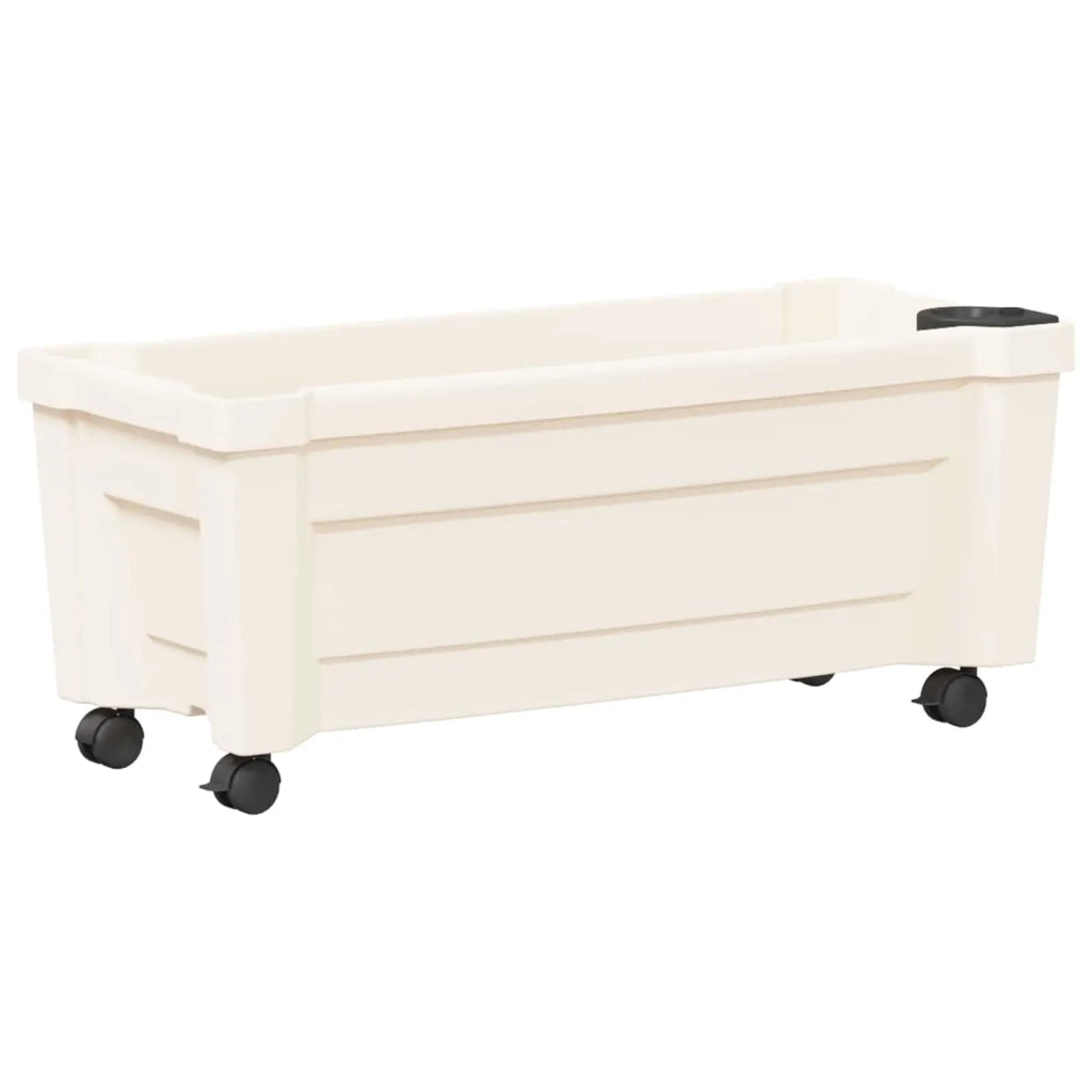 Vaso Calypso con Ruote Bianco 79 x 35 x 33 cm PP CFW1038432