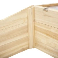 Serra da Giardino e Fioriera per Balcone in Legno di Abete Naturale, 100x50x35cm