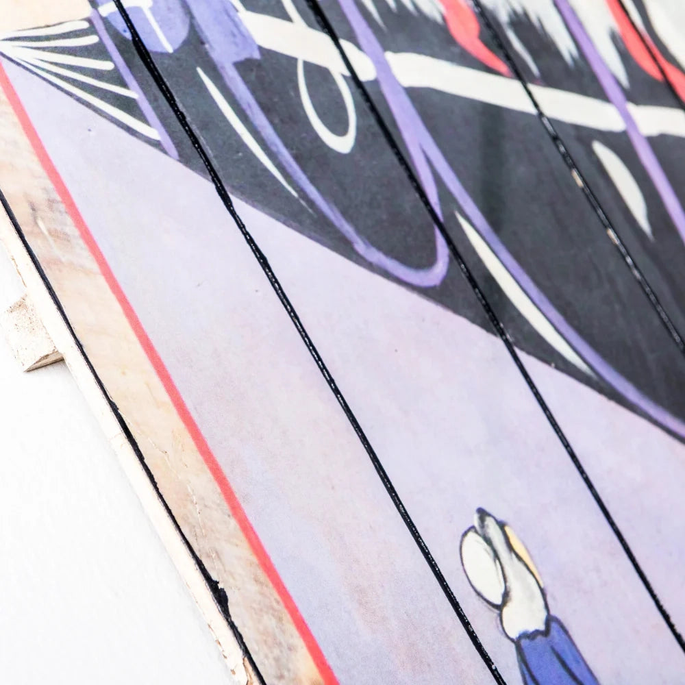 Stampa su legno da parete train 60x100 cm design moderno | Duzzle