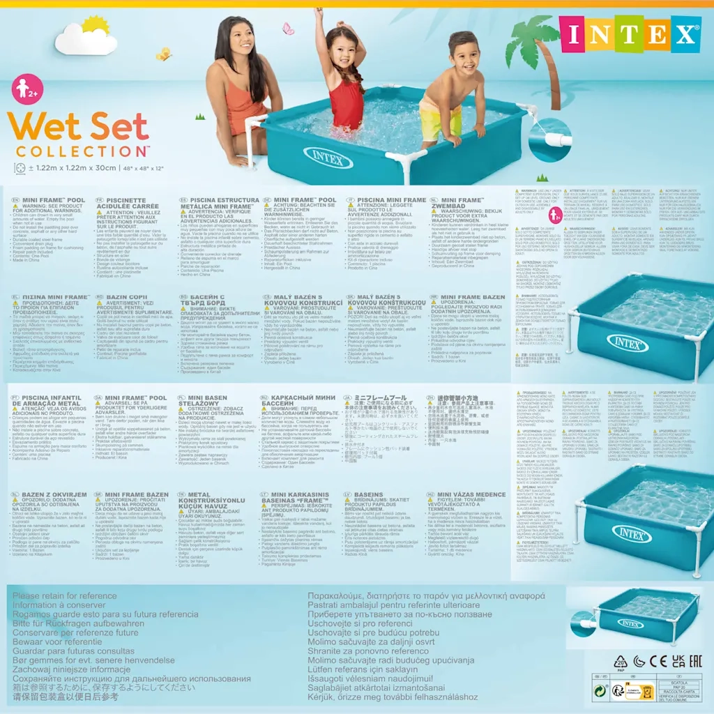 INTEX Piscina Mini Frame 122x122x30 cm 3202745