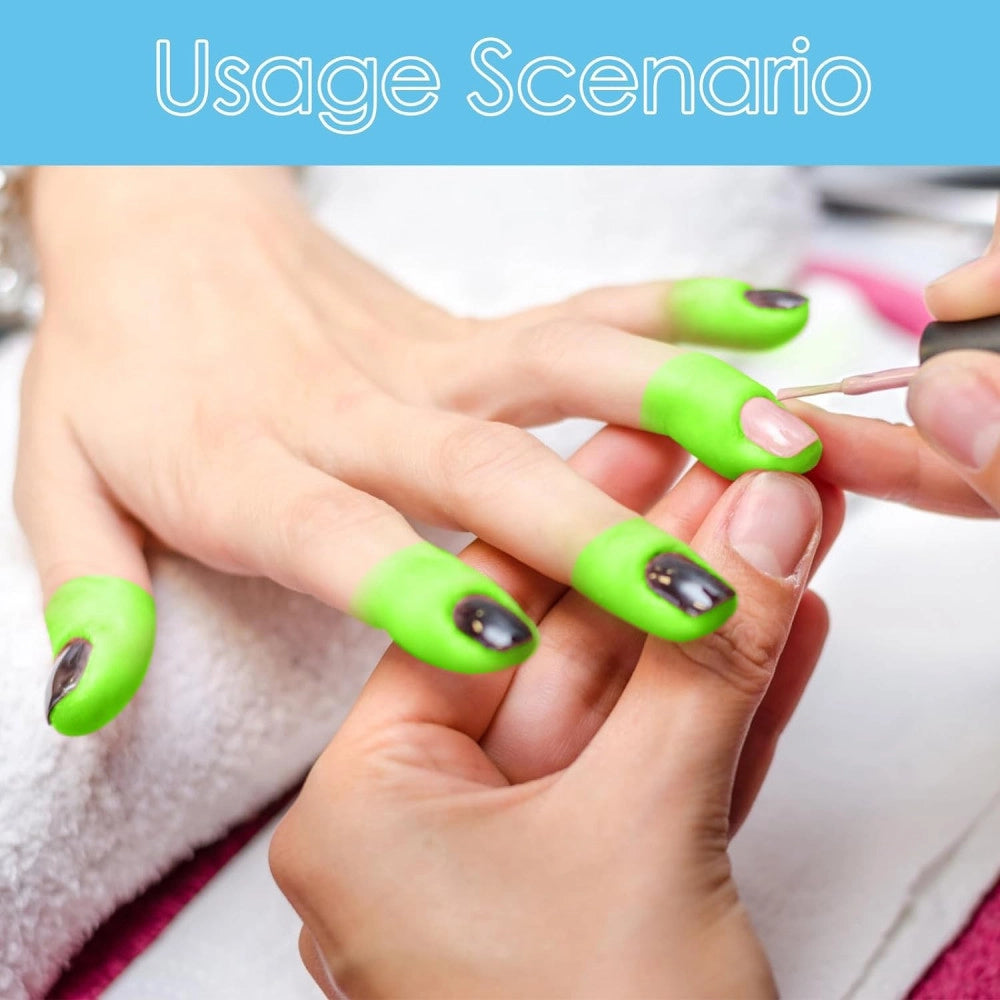 Trade Shop - Stencil Per Smalto Unghie 30pz Adesivo Protezione Per Dita A Forma Di U Nail Art -