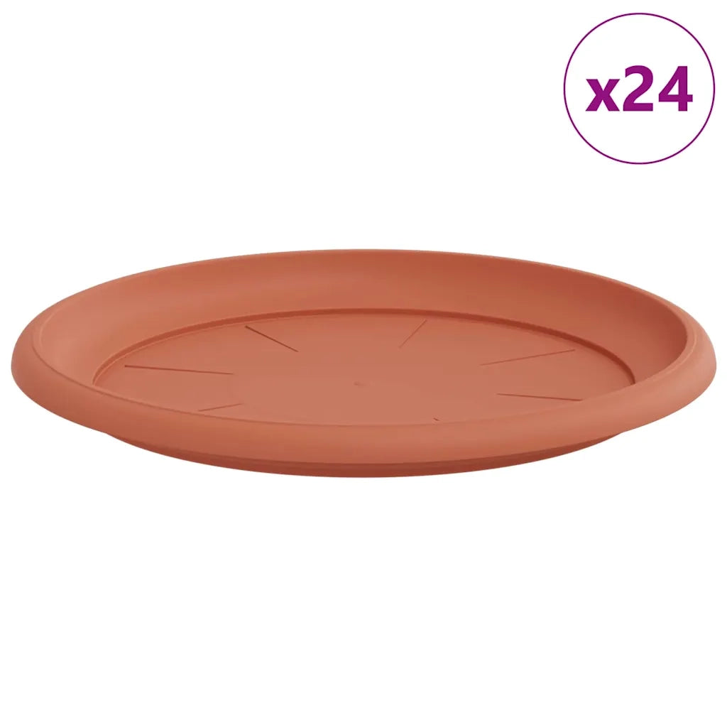 Vassoio Rotondo per Fiori 24 pz Rosso Mattone ? 27 x 2,5 cm CFW6932842