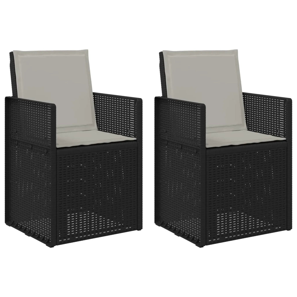 Sedie da pranzo da giardino 2 pcs Antracite e Grigio chiaro PP