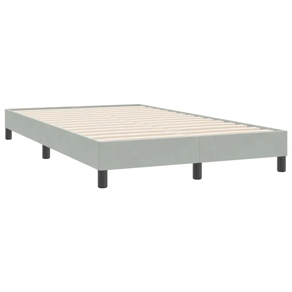 Giroletto senza Materasso Grigio Chiaro 120x220 cm Velluto 4101397
