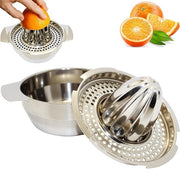 Manuale Citruspers di Alluminio Inossidabile con Contenitore per Arance, Pompelmi e Limoni