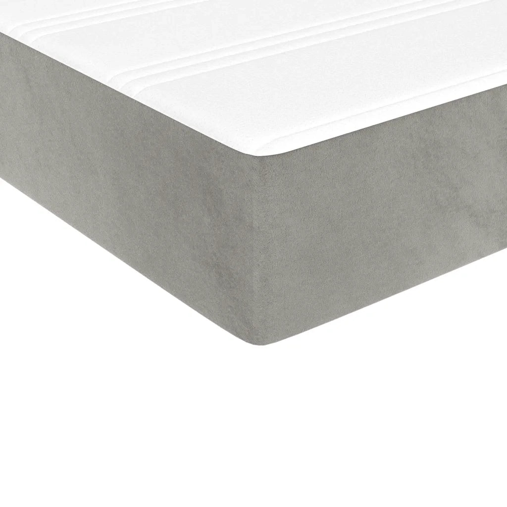 Materasso a Molle per Bambini-Materasso per letto Grigio Chiaro 80x160cm in Velluto