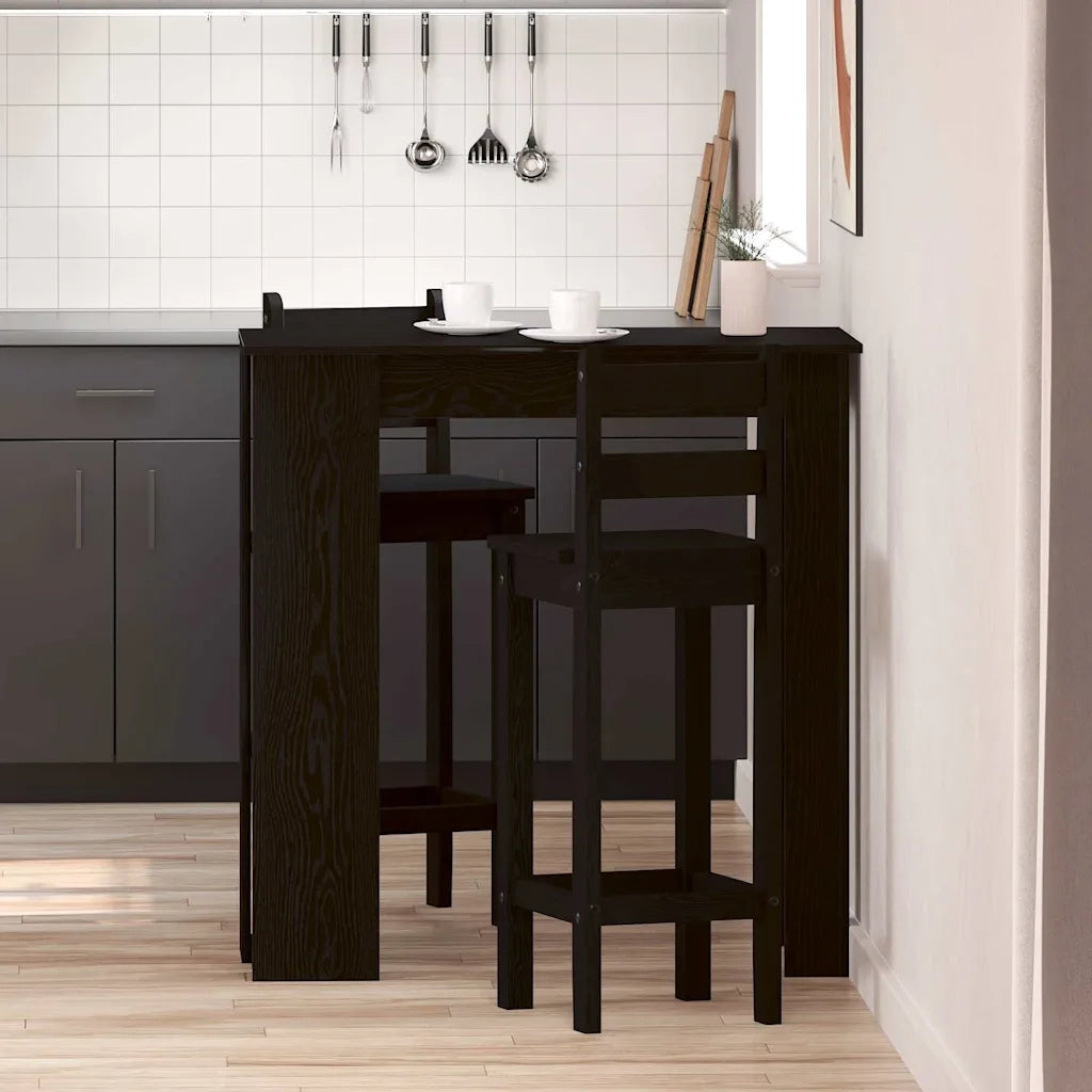 Tavolo da bar Rovere Nero 102 x 50 x 103,5 cm Legno multistrato 862706
